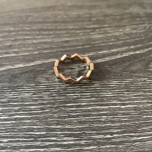 Rose gold Zig Zag ring